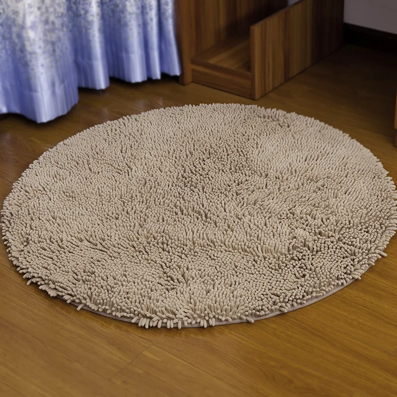 Round Absorbent Floor Mat Dia. 80/100/120cm Chair Mat Non-slip Bathroom Bath Mats Living Room Bedroom Carpet kitchen Rug Doormat