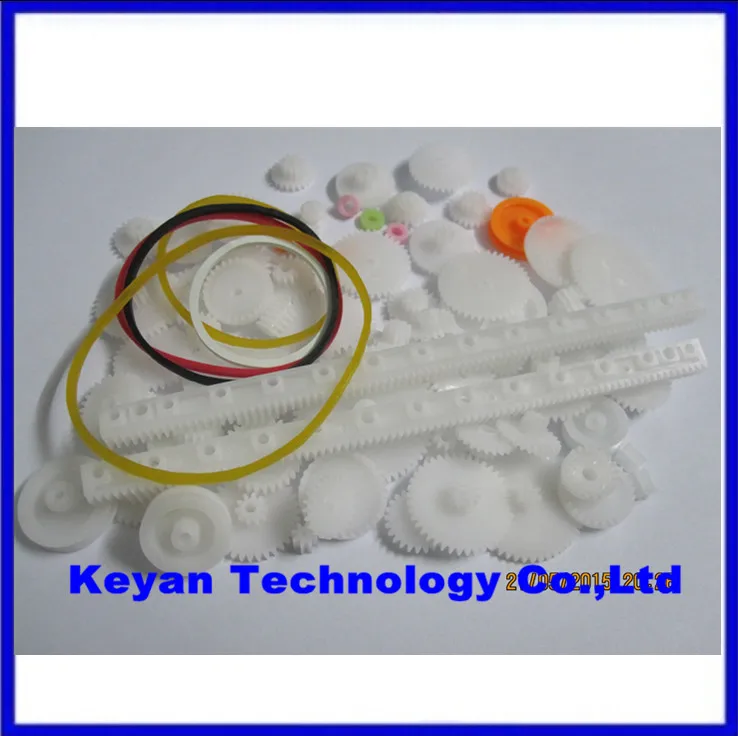 75PCS a lot,Plastic gear,rack, pulley, belt,Worm gear,Single-and double-gear,8-56 teeth