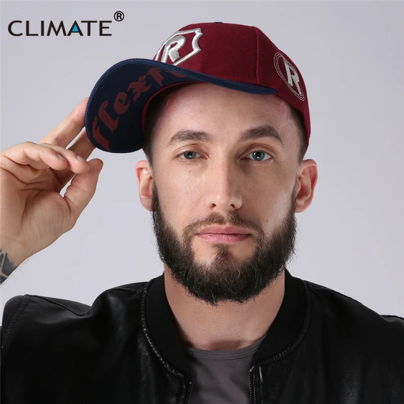 CLIMATE Men Baseball Caps Hat Men Contrast Color 3D R Logo Cap R Letter Running Hat Men Women Uisex Sport Adjustable Hats Cap