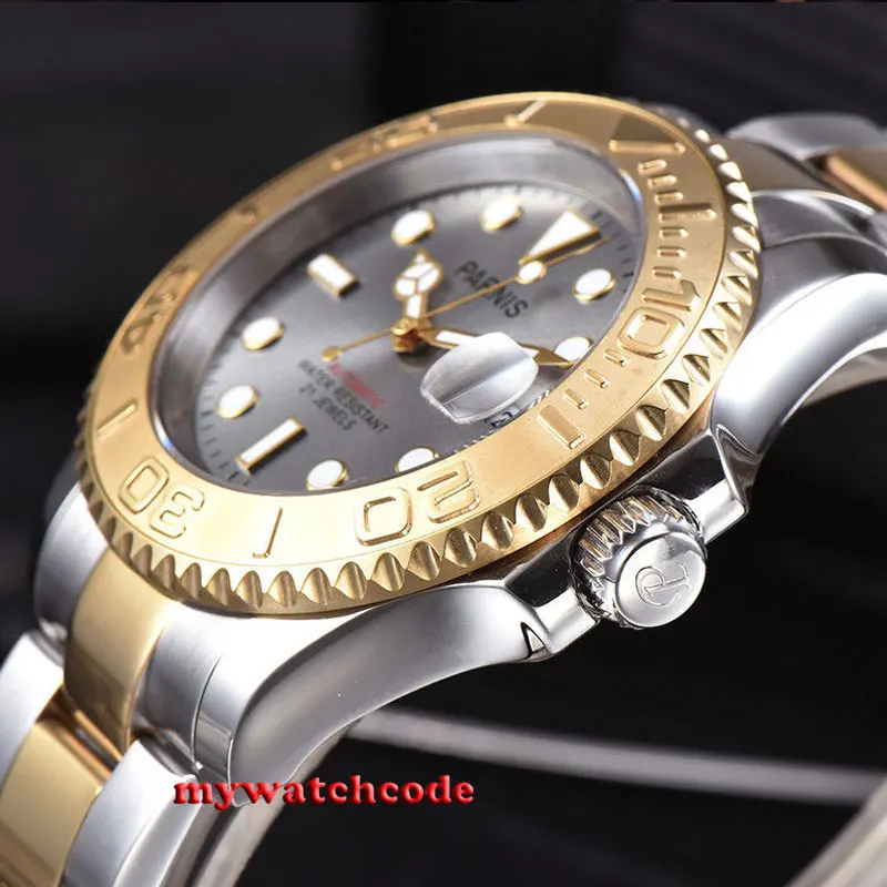 41 Mm Parnis Xám Mặt Sapphire Ceramic 21 Viên Ngọc Miyota Tự Động Mặt Kim 937