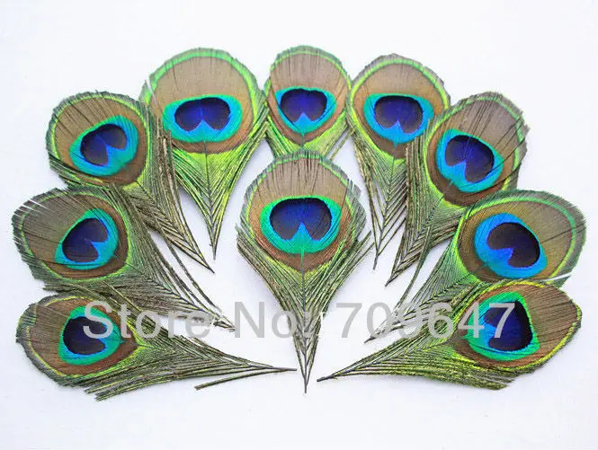 50Pcs/Lot!100% Nature Peacock Eye Feather Blue Peacock Eye -Fly Tying Material,Loose Plumas Decorativas