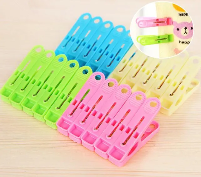 20Pcs/Lot Laundry Clothes Pins Colorful Plastic Hanging Pegs Clips Heavy Duty Clothes Pegs Clothesline Towel Socks Hanger LF 184