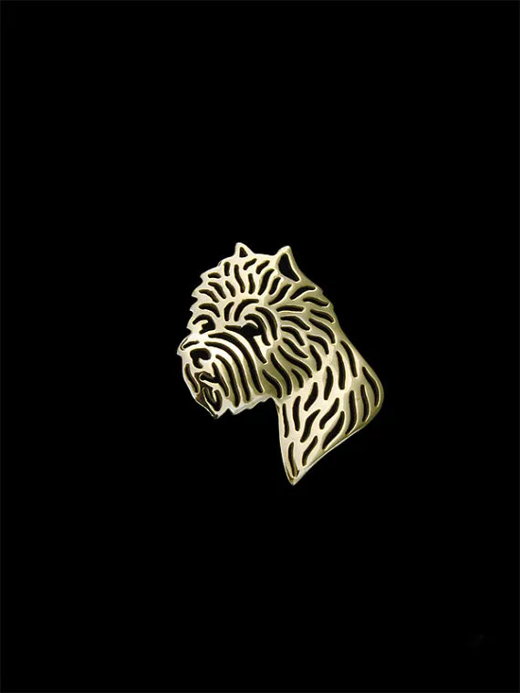 

New Classic Animal West Highland White Terrier Dog Head Broche Gold Silver Designer Brooch For Men Overwatch Gift For Friend