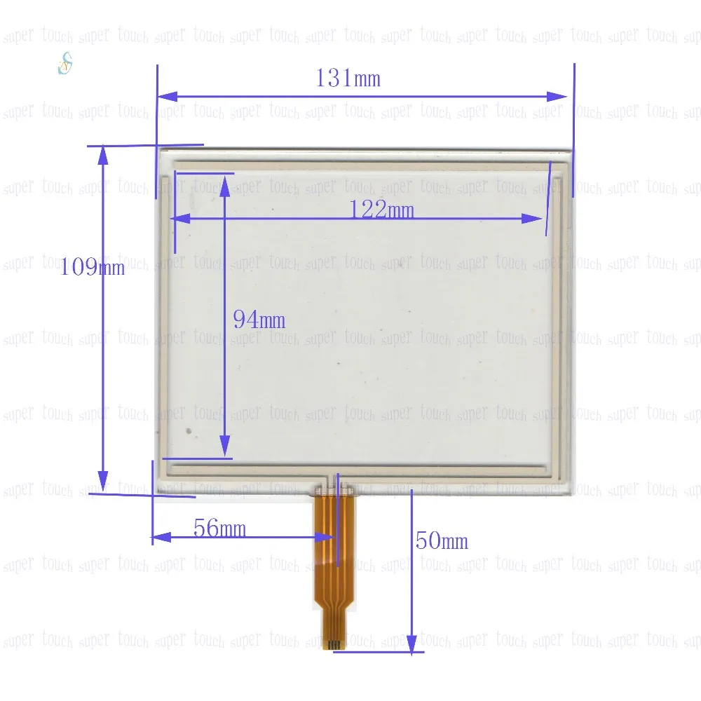 

ZhiYuSun 131*109 5.7 inch 4 wire TOUCH SCREEN width 109mm length 131mm for gps glass touch panel this is compatible