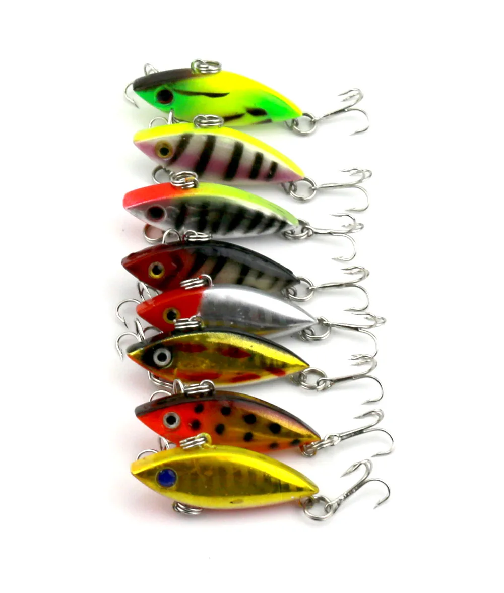 40Pcs 4cm 2.8g Mini Hard Bait Iscas Artificiais Wobblers Swimbait Crankbait Vibration Plastic VIB Fsihing Lure