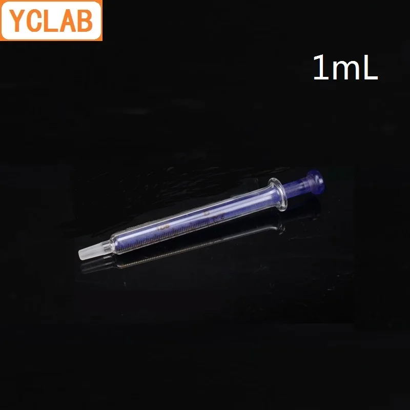 YCLAB 1mL Glass Syringe Injector Ink Sampler with Needle Laboratory Chemistry Equipment