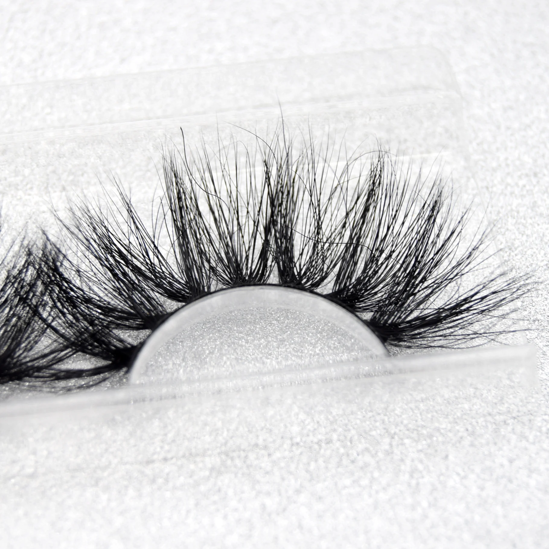 Visofree 25 มม.3D Mink Eyelash Real Mink Handmade Crossing Lashes Strip หนา Lash ขนตาปลอม E83