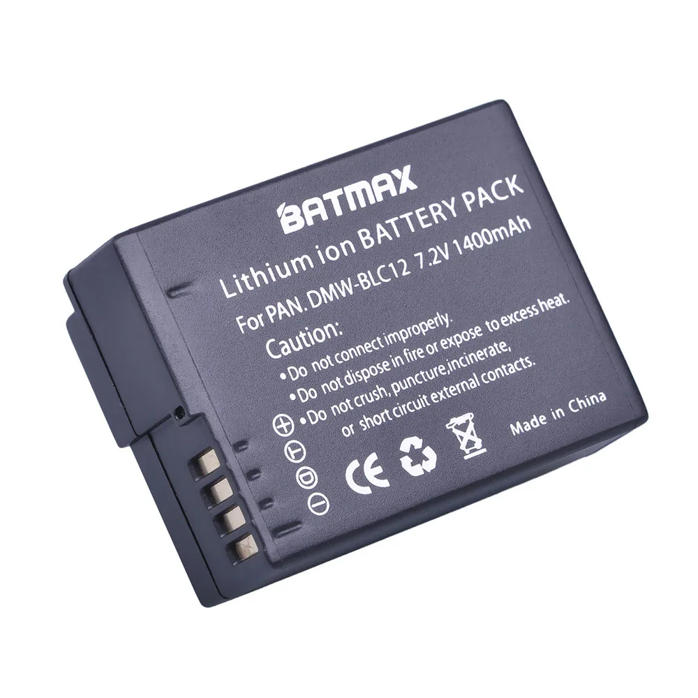 Batmax 3pc DMW-BLC12 DMW BLC12 Rechargeable Battery for Panasonic BLC12 DMW-BLC12E DMW-BLC12PP FZ200 FZ1000 DMC-G5 DMC-G6 GH2