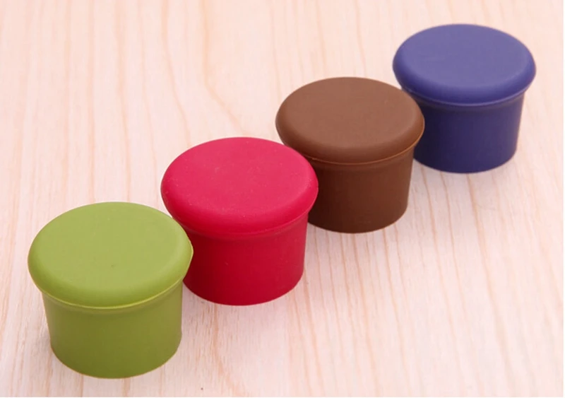 

1000pcs/lot Fast shipping Portable Silicone Wine Beer Cover Bottle Stopper Cap Strong Seal Keep Fresh Cork 5 colors