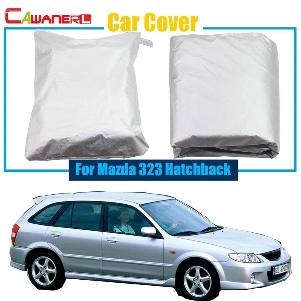 

Cawanerl Outdoor Car Cover Sun Rain Snow Scratch Preventing Sunshade Anti UV Cover Dustproof For Mazda 323 Hatchback