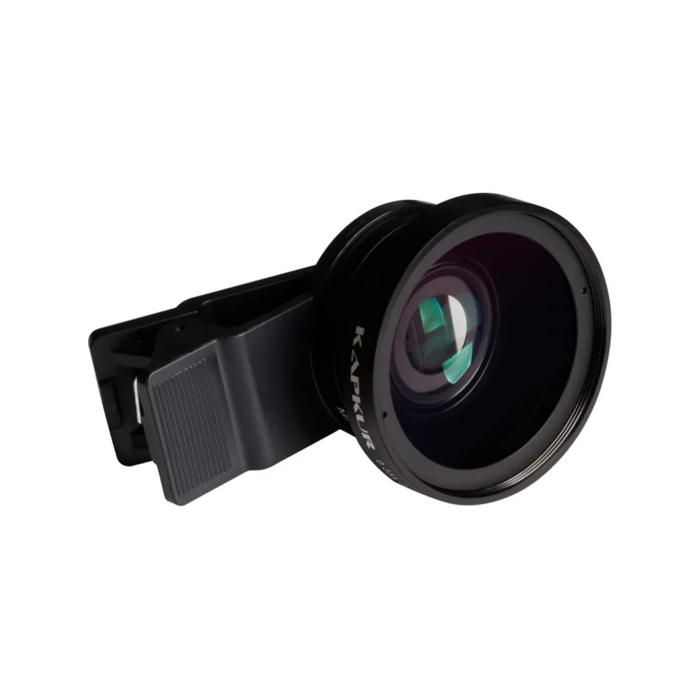 Kapkur phone lens ,  2 in 1 kit, 12.5X macro lens / 0.35 super wide angle lens with clip-on for all series smartphone