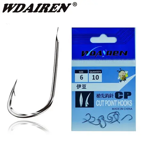 Black Maruseigo Carp Hooks 10pcs WDAIREN