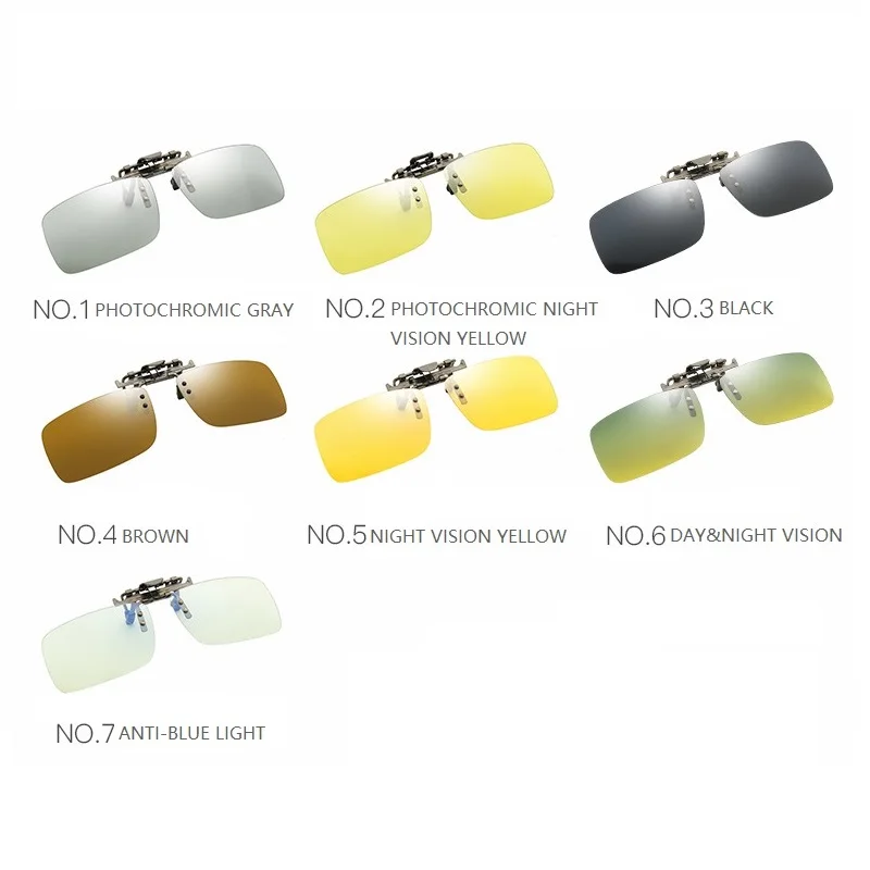 

YSO Clip On Sunglasses Women Men UV Protection Photochromic Anti-Blue Light Polarized Driving Night Vision Lens Clip on Glasses