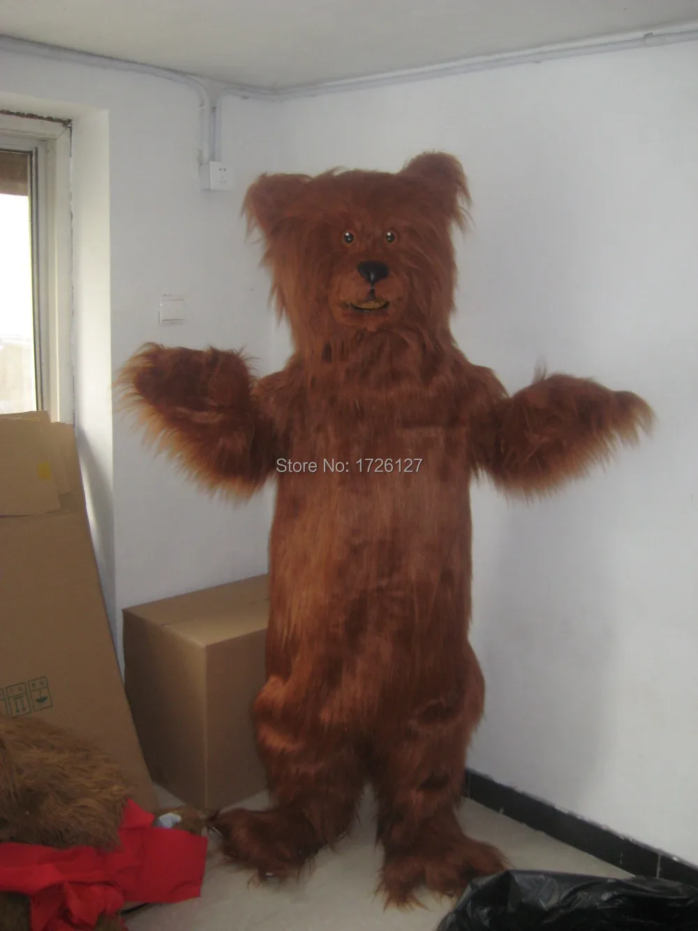 mascot Brown Grizzly Bear Mascot Adult Costume Deluxe Material Custom Bear Mascotte Outfit Suit Fancy Dress