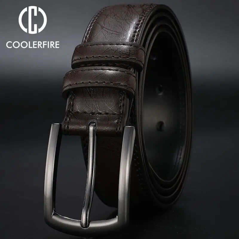 Fashion Designers Men Belts Genuine Leather Dress Casual Pin Buckle Business Belt for Man 2019 New Male Belt Luxury Strap HQ091