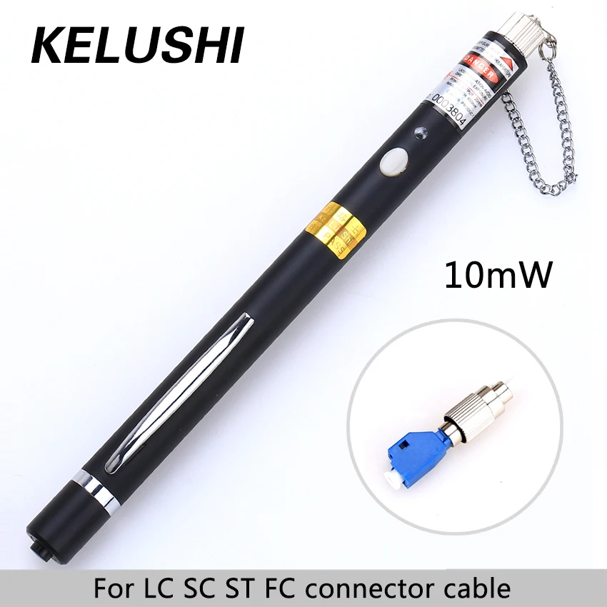 

KELUSHI 10mW Fiber Optic Visual Fault Locator Cable Tester 2.5mm General interface LC/FC/SC/ST Adapter