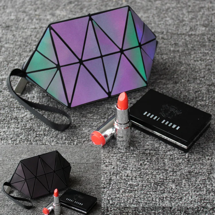 Geometric Cosmetic Bags For Women Famous Brand Makeup Pouches