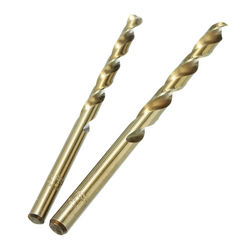 Juego de Herramientas eléctricas para perforación de Metal y madera, brocas helicoidales de cobalto M35 de 1,5-10mm de longitud, 40-133mm de longitud, 15 unidades