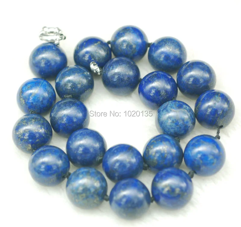 wow! lapis lazuli round BLUE 10/12/14/16/18/20mm  necklace 18inch wholesale beads nature discount for woman gift