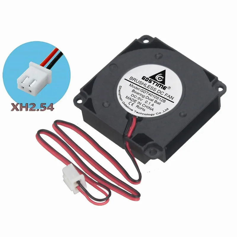 

2 Pcs Gdstime 40*40*10mm 3D Printer Fan 5V Dual Ball Bearing Blower 40mm x 10mm Small Cooler DC Brushless Cooling Fan 4cm 4010B