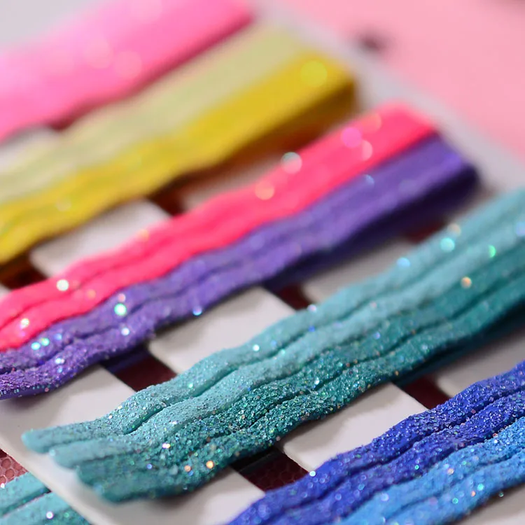 20Pcs/Card Hair Clip Kids Glitter Metal Hairpins Bobby Pins Styling Hairpin Candy Color Barrettes Girls Styling Hair Accessories