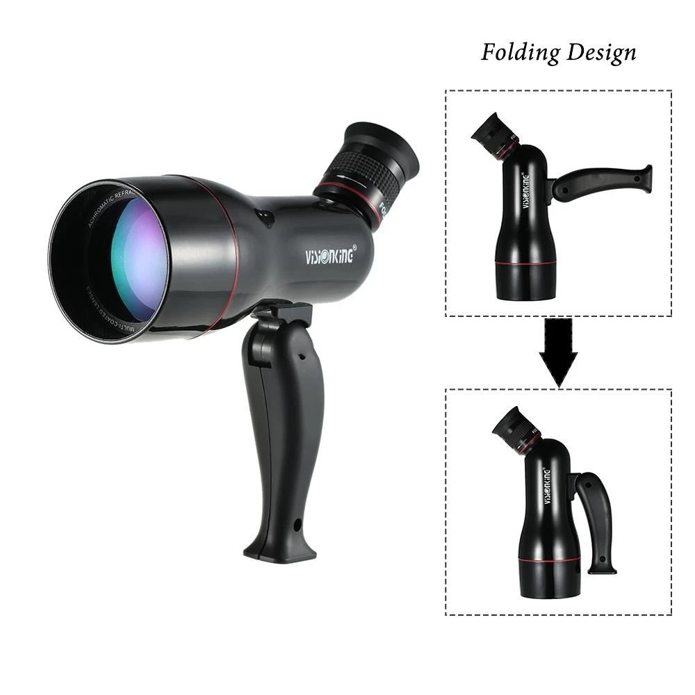 Visionking Portable 18x50 Spotting Scope FMC Bak4 Prism For Tourism Birdwatch Hunting Monocular Telescope With Foldable Handle