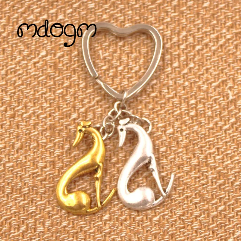 New Cute Greyhound Dog Animal Purse Handbag Charm Handmad Pendant Keychain For Bag Car Women Men Key Ring Love Jewelry K140