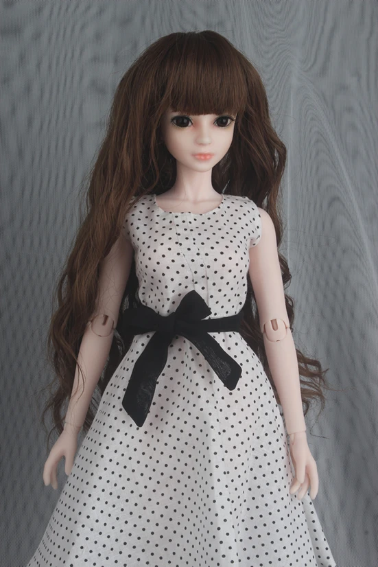 1/4 scale nude BJD girl with face up SD Joint doll Resin  model toy gift,full set BJD including shoes, wig, dress D2164