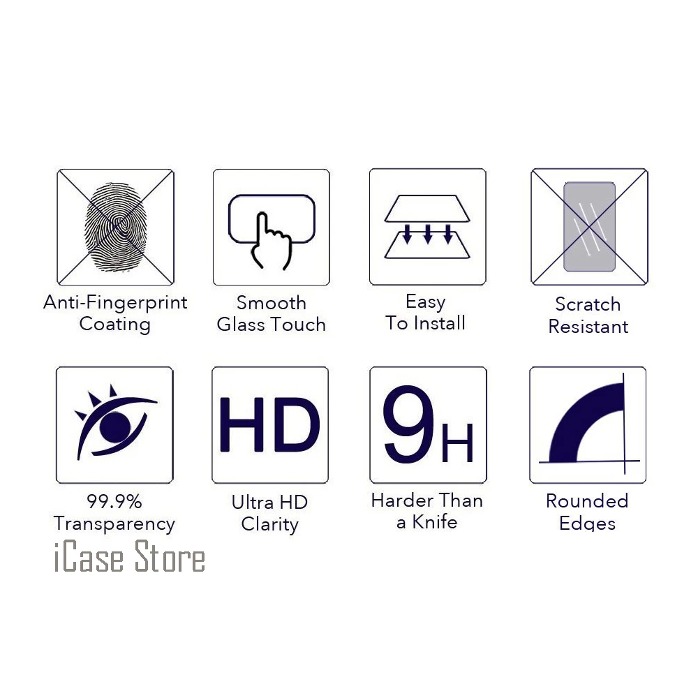 0.3mm 9H Ultra Thin Tempered Glass For iPhone aifon ifon ihone i phone 4 4s 5 5s 5c 6 6S Plus 2.5d Screen Protector image 3