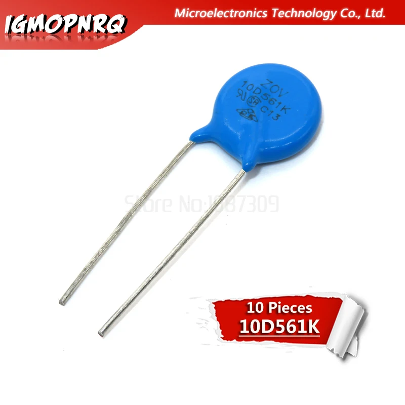 10pcs varistore 10D561K 560V piezoresistor 10D561