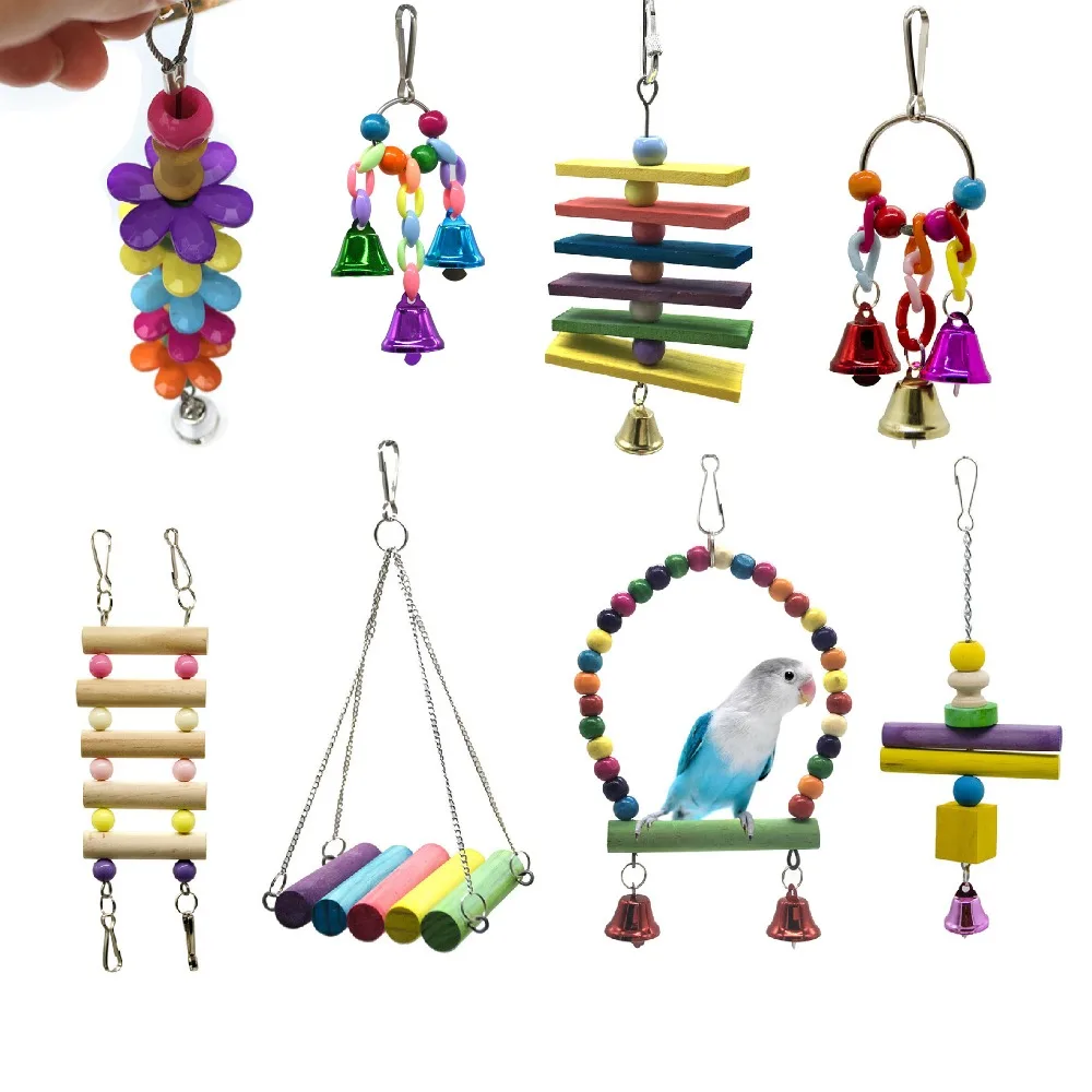 1 Pcs Bird Bite Hanging Ornaments Bird Supplies Attachment Training Supplies Various Bird Cages Accessories Birds Chew Toys