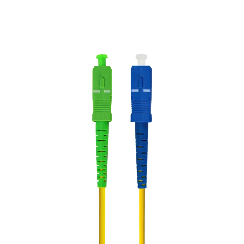 SC-APC to SC-UPC 9/125 Singlemode Fiber Patch Cable 3M สายจัมเปอร์ 9 ไมครอน APC/UPC ภาษาโปลิชคำแจ็คเก็ตสีเหลือง OFNR สายไฟเบอร์