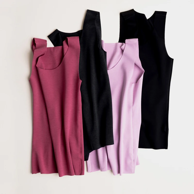 Chaleco de terciopelo para mujer, ropa interior gruesa y cálida, forro polar, Camiseta básica sin mangas, Tops elásticos térmicos con forma de cuerpo, Invierno