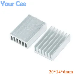 20pcs/2pcs 20*14*6mm Radiator Heatsink Cooler Cooling Fin Aluminum Heat Sink Chip, LED, Power IC Transistor Module 20x14x6mm