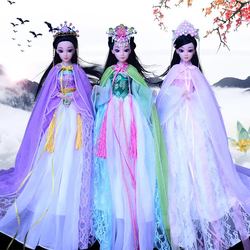 Ancient Dress Doll Chinese Imperial Concubine Court Fairy Suit Joints Beautiful Girl Princess Dolls with Clothes