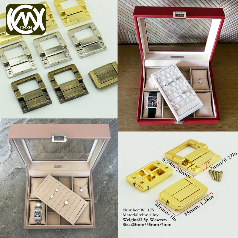 20pc 25*35mm KIMXIN Zinc alloy wooden box hardware accessories Collectioncase lock Locks for watchbox Woodencase latches w-175