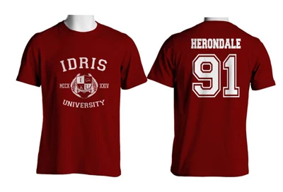 Idris University Shadowhunters t shirt men Lightwood 13 Herondale 91 Lightwood 89 printing short tee US plus size