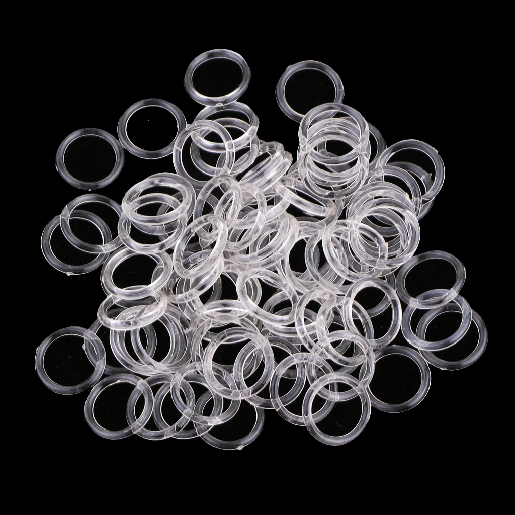 100pcs Clear Nylon Bra Strap Adjuster Slider O Ring Lingerie Sewing Crafts Bra Straps Slide Buckle