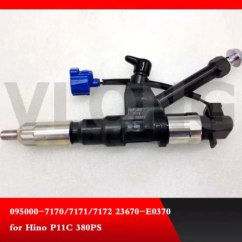 HIGH QUALITY GENUINE AND BRAND NEW DIESEL FUEL INJECTOR 095000-7170 095000-7171 095000-7172 23670-E0370 For HINO P11C 380PS