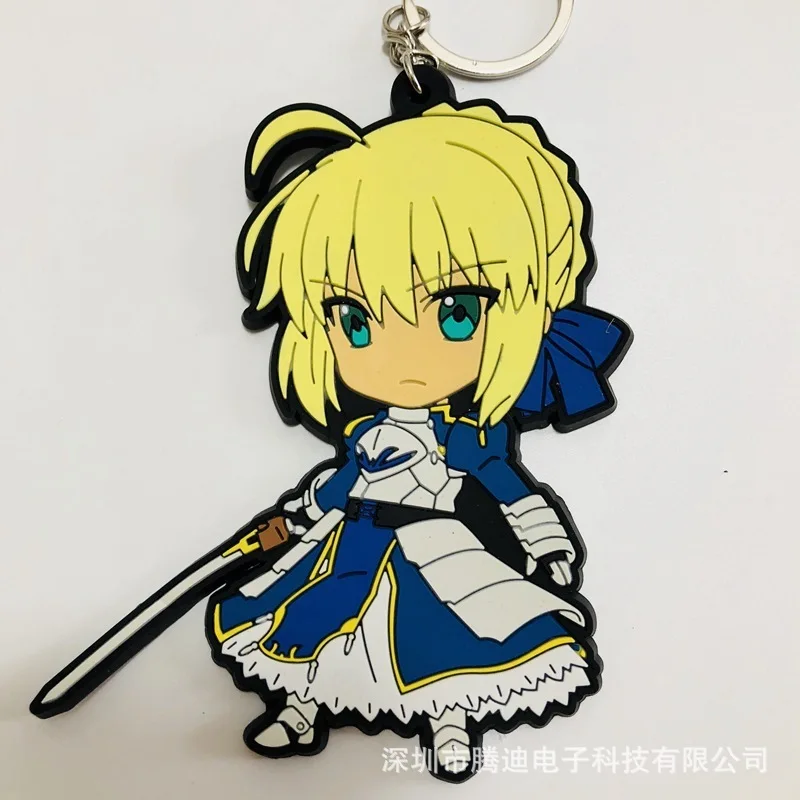 IVYYE 1PCS Fate Girls Anime Key Chain PVC Figure Keyring cute Toys Keychain Keyholder Birthday Gifts Unisex NEW