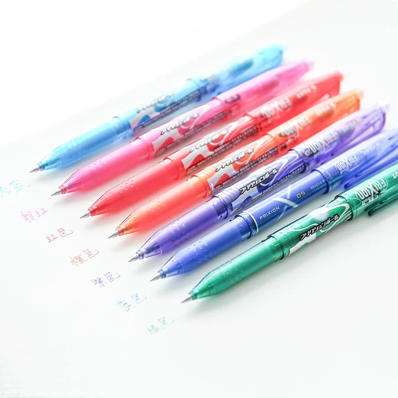 3pcs/Lot Japan PILOT Frixion Erasable Pen Gel 0.5mm Black Blue Red Ink Gel Pens Boligrafo Borrable Stylo Effacable LFB-20EF