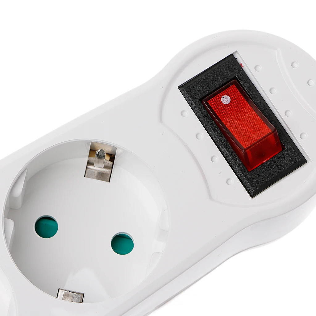 16A European Type Conversion Plug 1 TO 3 Way EU Standard Power Adapter Socket EU standard