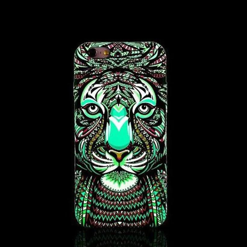 Luxo Cute Animals Matte TPU Back Phone Case for iPhone 14 Pro Max 14 Plus Elephant Tiger Dog Cat Luminous Soft Cover