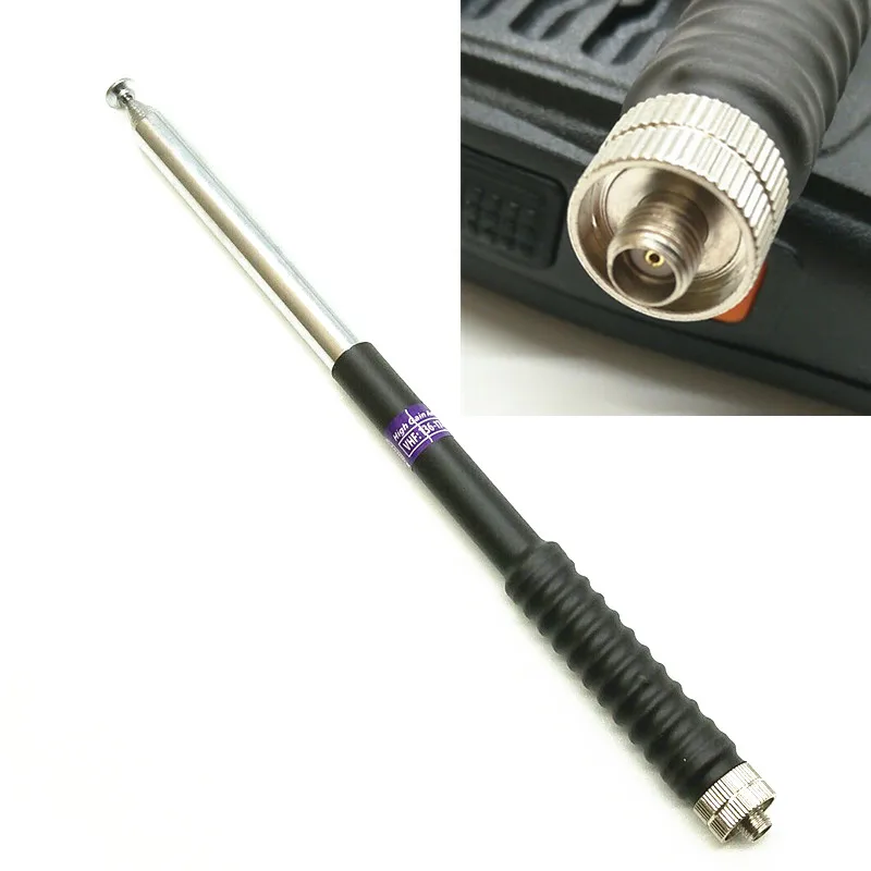 

FP10120 Telescopic Antenna SMA-F VHF 136-174MHz for Kenwood BAOFENG UV-5R BF-888S Two Way Radio