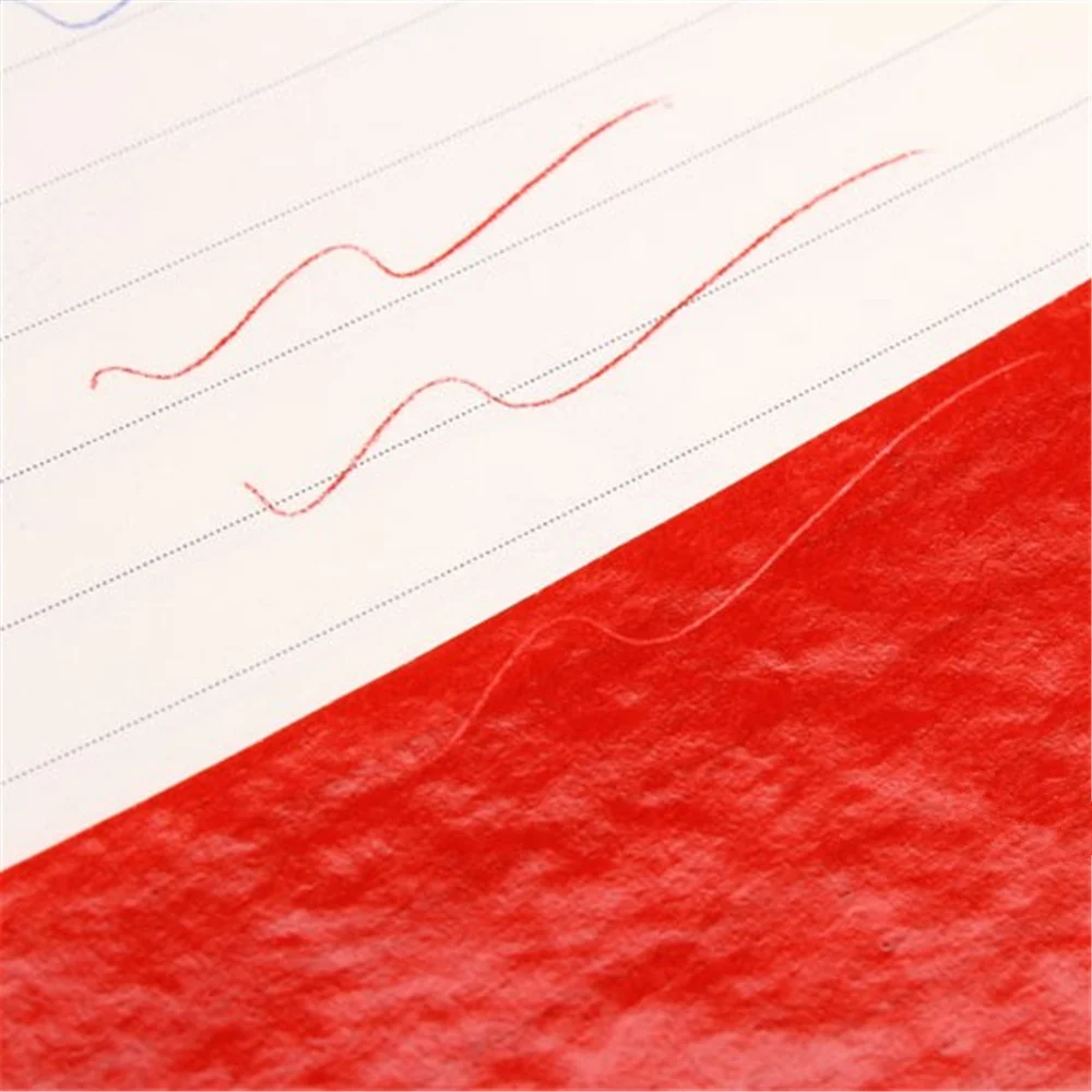 Nnrts 100 folhas 38k carbono vermelho, transferência de estêncil, papel de transferência, dupla face, mão, pro, copiadora, hectografo, repro, 22x8.5cm