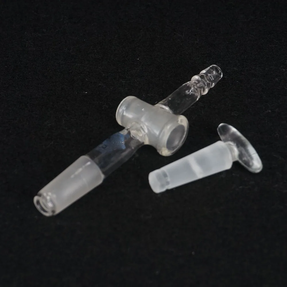 14/23 Joint Lab Glass Straight Adapter With Glass Stopcock 105mm Length Ware