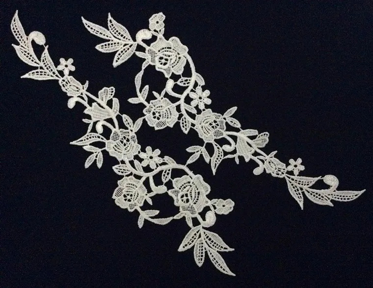 32cm*8cm polyester embroidery mirrored applique,embroidery hair decoration patches,veil applique,XERY-BQ0923A