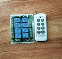Universal DC 12V 8 channel RF Wireless radio Remote Control system Receiver + Transmitter rf relay 10A switch
