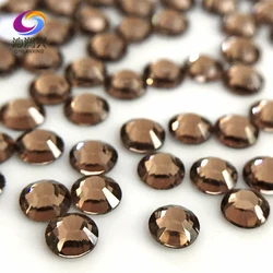 SS3-SS34 Deep Coffee Color Non HotFix Flatback Top-level Glass Crystal 3D Nail Art Rhinestones Diy Decorations MFSK