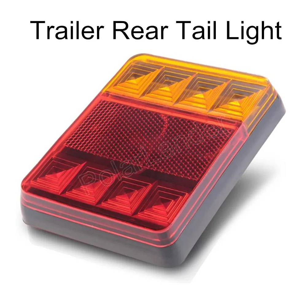 2 pieces Waterproof 8 LED Taillights Rear Tail Light DC12V for Trailer Truck Boat best selling new arrival